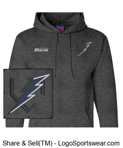 Champion Adult Powerblend Hooded Sweatshirt Design Zoom